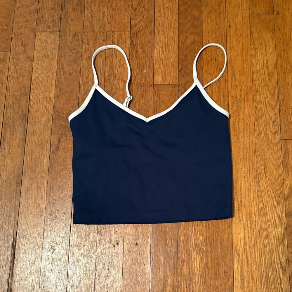 Gilly Hicks Dark Blue Camisole with White Trim size small